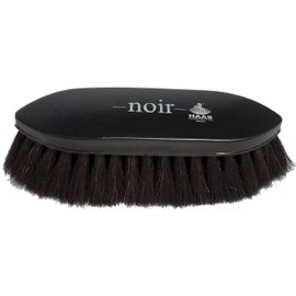 Haas Fellbürste - Noir - in schwarz mit 5 cm langen Rosshaarborsten extra groß Korpus Größe 21,5 x 6,5 cm