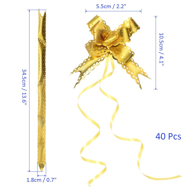 M METERXITY 40 Pack Iridescent Pull Bows - Presents Wrap