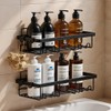 LINKINNO Pack of 2 Shower Shelves No Drilling Durable Stainless