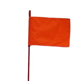 HQ POWERSPORTS Fire Stick with Orange Safety Flag - 4FT, Winter ATV/UTV Smowmobile, Enhanced Color Visibility (Red)