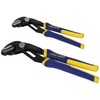 IRWIN VISE-GRIP GrooveLock Pliers Set, Straight Jaw, 2-Piece (1802532) Black,