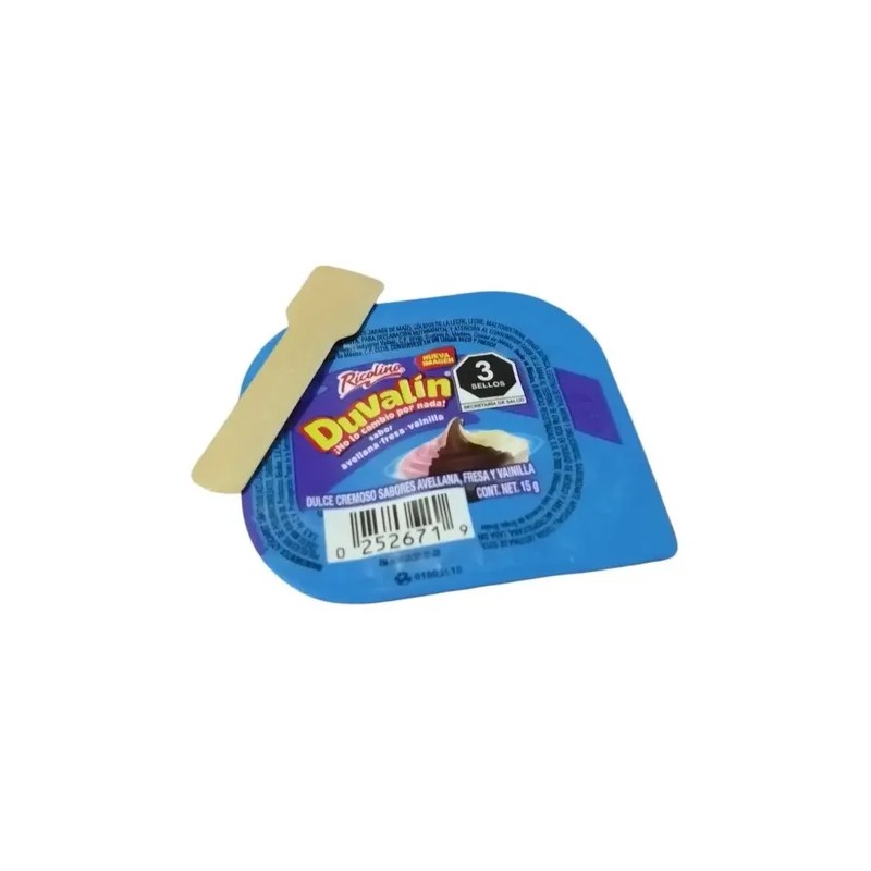 Natilla Ricolino Duvalin Avellana, Fresa, Vainilla 270g 18 u