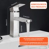 Bathroom Stainless Steel Single Lever Mixer Tap Hot and Cold