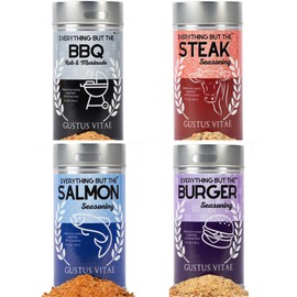 XL Grill Master Collection - 4 Pack | Gourmet Seasoning Collection | Artisanal Spice Blends | All Natural, No MSG, Fillers, or Anti-Caking Agents | Made In USA, Non GMO | Small Batch | Gustus Vitae | #633