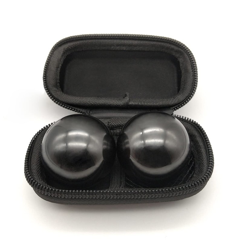 Z QINGZHENG 2pcs 1.57Inch Baoding Fitness Ball, Solid Chrome Steel