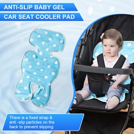 Car Seat Cooling Pad for Baby, 2 in 1 Reversible Car Seat Cooler, Summer Infant Car Seat Cooling Cushion, Multifunctional Stroller Cooling Pad Liners for Carrier, Chair, Swing (Grey)