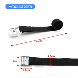Pack of 10 Short Tie Down Straps with Clamping Lock Lashing Straps Lashing Strap Fastening Straps for Fastening Quick Release for Bicycle 2.5 x 40 cm Black