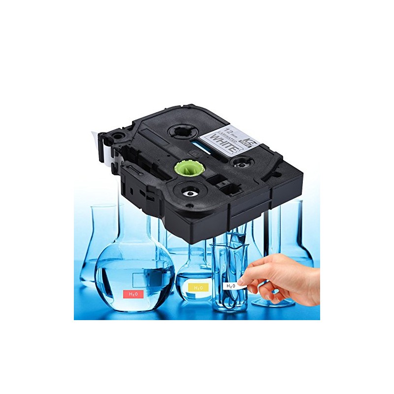 Label Maker Tape, Label Tape Ribbon Printer Machine Print Clear