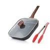 Kordisen Nonstick Grilling Pan with Lid for Stove Tops, 11