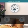 Wall Clock, 12 Inch Analog Clock with LED Digital Clock/LCD