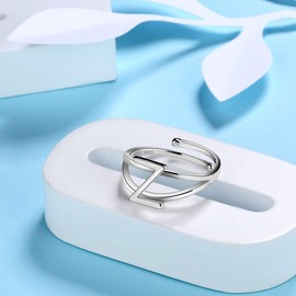 Jewmon Treasure Initial Z Love Letter Ring 925 Sterling Silver Fashion Ring Letter Stackable Ring for Women Girls Christmas Day Gift for Girlfriend Wife Gift FR0015Z