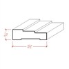EWCA34 Contemporary 2-1/2" Wide x 3/4" Stepped Casing. Unfinished Trim,