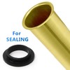OPERMAXER Flanged Sink Tailpiece 1-1/4 in. OD, 12 inch Brass