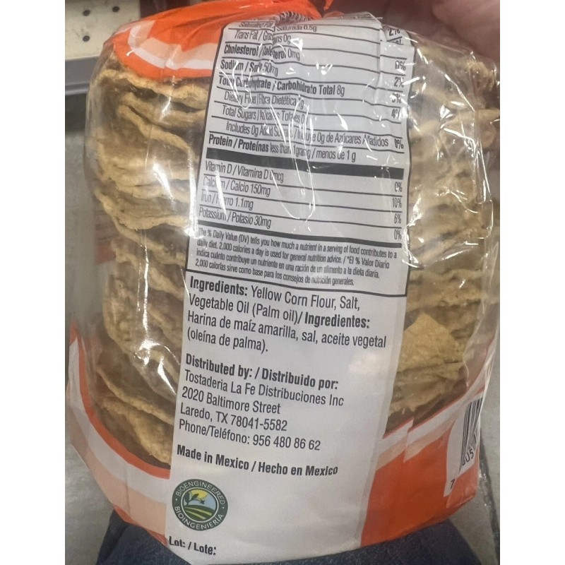 La Fe 3 BAGS - Tostadas La Fe Dehydrated Corn