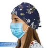 Surgical Cap Adjustable with Button Work Cap Cotton Print Sick