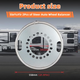 SleYuYir 2Pcs of 22.5" Steer Auto Wheel Balancer Compatible with Heavy Duty Trucks/Bus/Motorhome, OE# 600-640