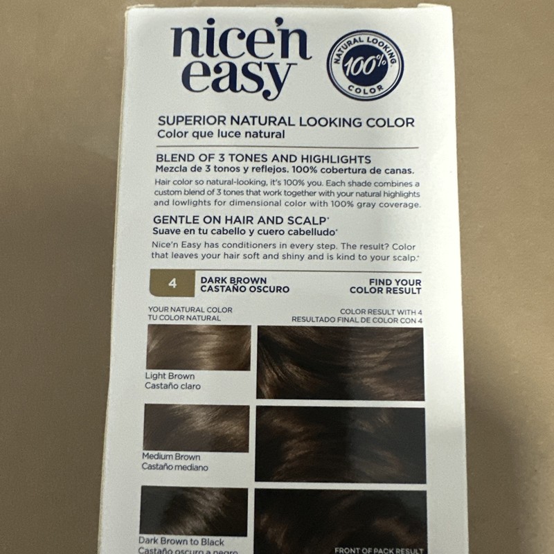 CLAIROL Nice 'n Easy Permanent Hair Color 4 Dark Brown