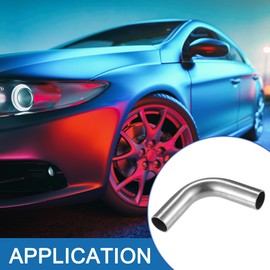 A ABSOPRO Bend Elbow Pipe Pipe for Exhaust System Intercooler Air Intake 304 Stainless Steel Silver Tone