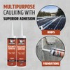 Liquid Rubber Caulk - Hybrid Adhesive and Protective Sealant, White,