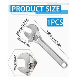 TPZORJX 1 Stück 4 Zoll/100 mm Schraubenschlüssel, Mini-Verstellschlüssel, tragbarer Verstellschlüssel für Industrie, Maschinenreparatur und Autoreparatur