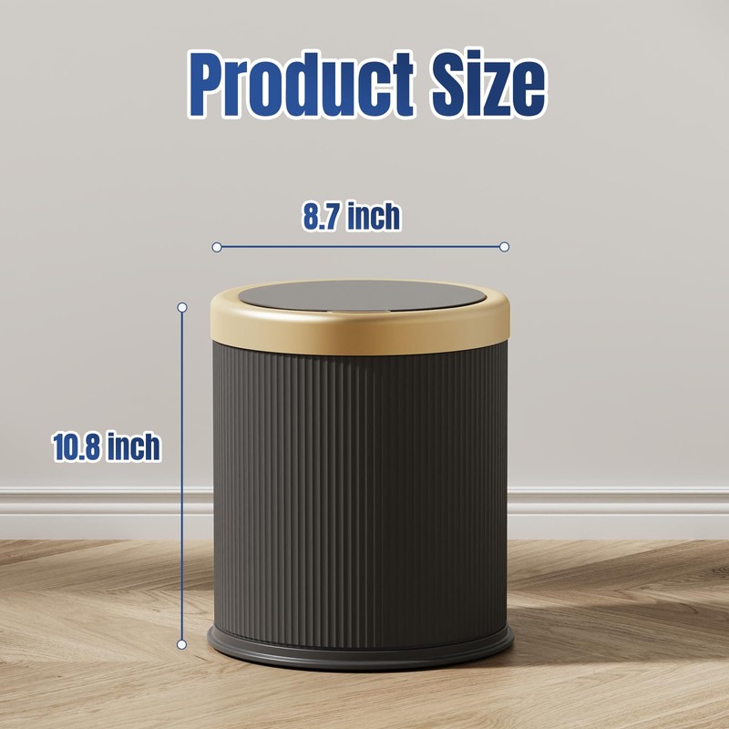 stonespace Automatic Bathroom Trash Can, Motion Sensor Trash Can Bathroom,