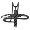 Fnirgexa Christian Gifts for Men Cross Necklaces Stainless Steel Cross