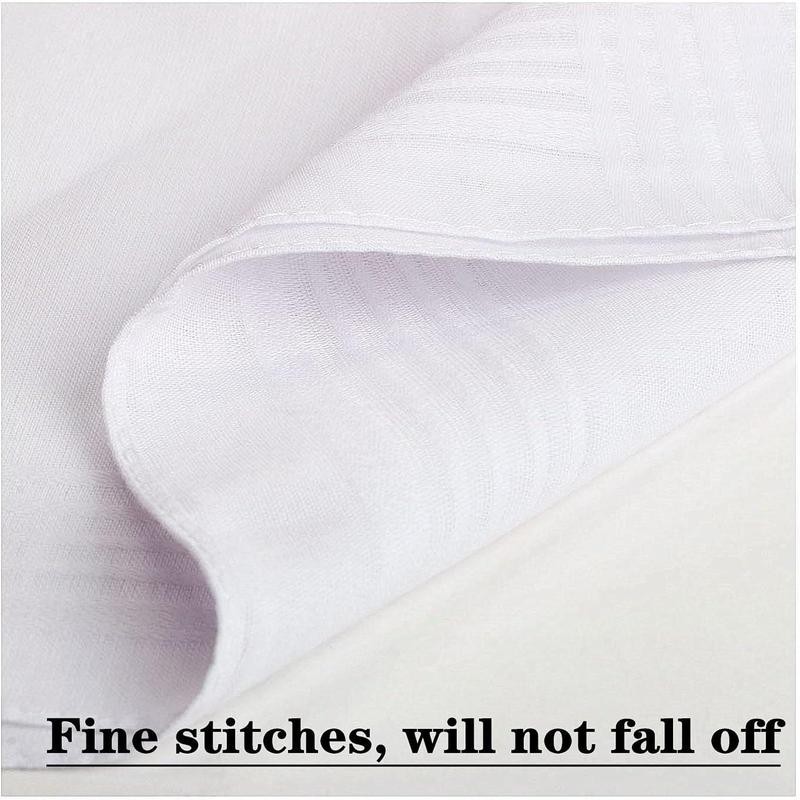 Men's Handkerchiefs Soft Cotton White Hankie Hankerchieves - Model: 12PC