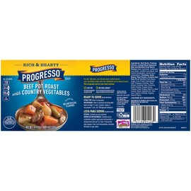 Progresso Low Fat Rich & Hearty Beef Pot Roast with Country Vegetables Soup 18.5 oz (Pack of 4)