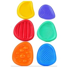 Sensory Stone Fidget Toys 6 Pack, Textured Worry Stone Kids Calming Down Fidget Stress Toys Relief Small Students Presents
