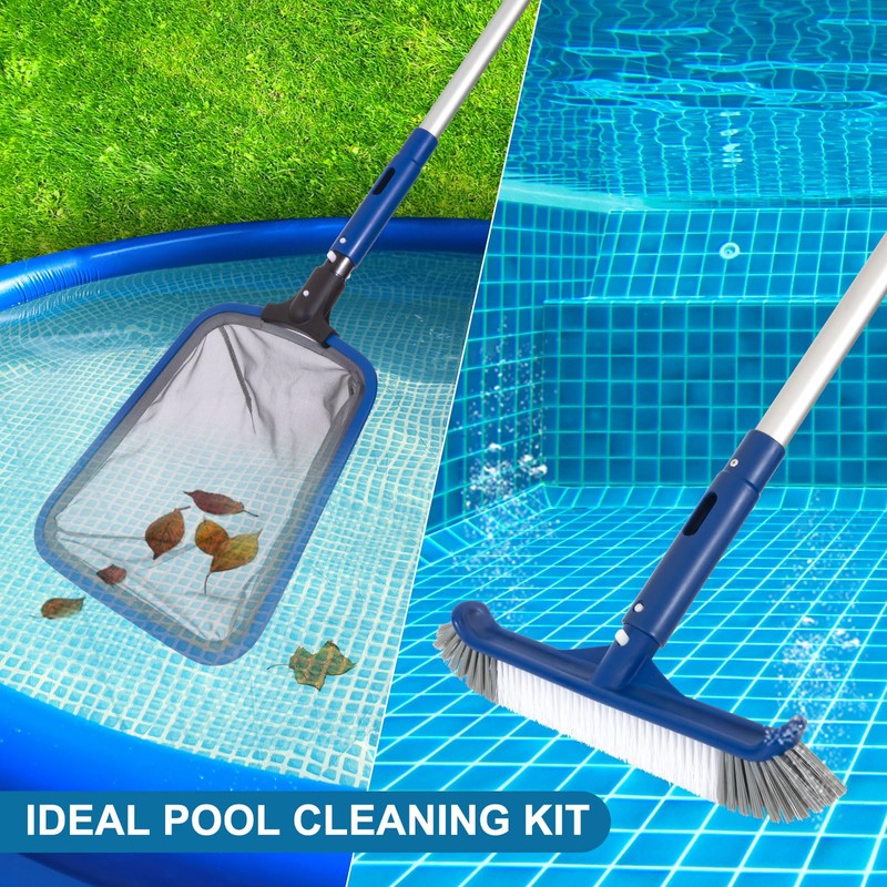 Pool Cleaning Kit, 14.5'' Pool Brush Head & Ultra Fine