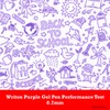 Writon Retractable Gel Pens, Comfort Barrel, 0.7mm Fine Point, Purple