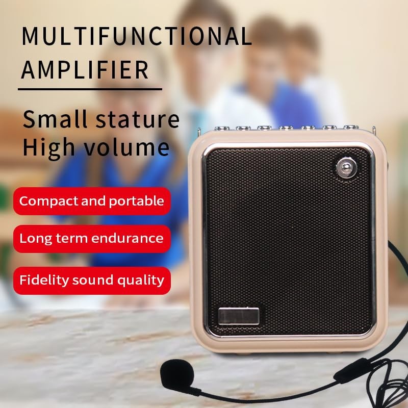 Portable Voice Amplifier,10W Bluetooth Rechargeable Personal Voice Amplifier with Wired