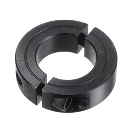 sourcing map Shaft Collar for 1" Rod 1-3/4" OD 1/2" Width Black Oxide Plating Double Split Axle Clamp-On Collar with Set Screw