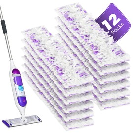 12 Pack Power Mop Refills Compatible with Swiffer Power Mop, for Swiffer Power Mop Refill, for Floor Cleaning, Unscented