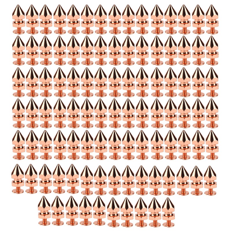 100 Sets Spiked Cone Spike Stud Rose Gold High Hardness