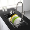 SANNO Expandable Dish Drying Rack Over The Sink Dish Drainer