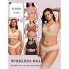 OEAK Womens Wireless Bras Supportive Seamless Full Coverage Bra Push