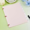 SUPERFINDINGS 8Pcs PP Plastic Notebook Index Divider Sheets with 3