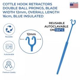 Stellmacher Med Inc Coated Cottle Hook Retractor 16 cm Surgical Instrument for ENT Procedures
