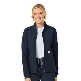 Carhartt Scrubs C81023 Women's Rugged Flex® Modern Fit Bonded Fleece Ja - Medium Regular - Navy