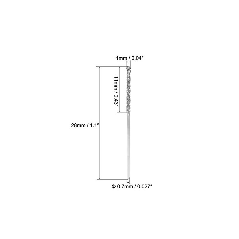 sourcing map 1mm Diamond Twist Drill Bits High Speed Steel