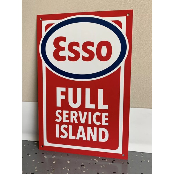 ESSO Gasoline FULL SERVICE metal sign baked Oil Gas