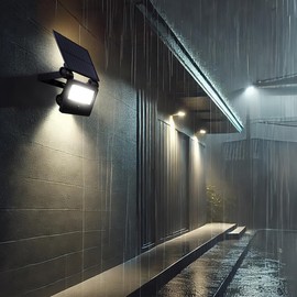 Luminea Outdoor Solar Lamps: Set of 4 Solar LED Wall Washers with Motion Sensor, 700 lm, 1800 mAh (LED Spotlight Motion Sensor Solar, Solar LED Spot Outdoor)