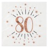 Santex 7350-80 Pack of 20 Napkins Age Glitter Metal 80