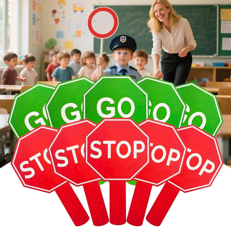 Handheld Stop Sign | Guard Stop Signs | Waterproof Double-Sided