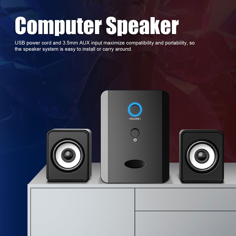 USB Powered Desktop Speakers Computer Speakers with Subwoofer for PC