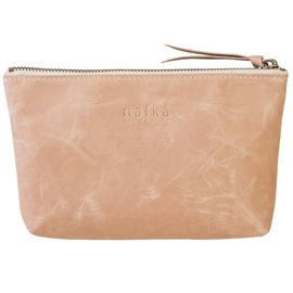 Nafka NFK-72115 Women's Pouch, Leather, Cute, Large Size, Made in Japan, multicolor (pink / beige)