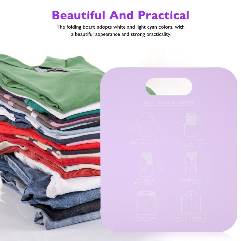 Alipis 2Pcs Shirt Folder Boards, Plastic Clothes Folding Boards T