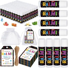 Siifert Paquete de 50 bálsamos labiales de agradecimiento a los empleados y maestros, regalos a granel, You Are The Balms, regalos de agradecimiento para personal, compañeros de trabajo, profesores