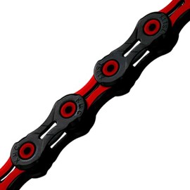 KMC 11-Speed DLC11 Series High-Performance Chain | for Road/Mountain/Gravel | Shimano, SRAM, and Campagnolo Compatible | 116 Links, Missing Link Included |Red